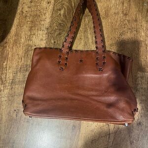 Randell Dodge brown leather tote bag